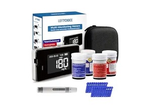 LEFTYCHOICE LCLBM-01 2 in 1 Total Cholesterol and Hemoglobin Testing Kit